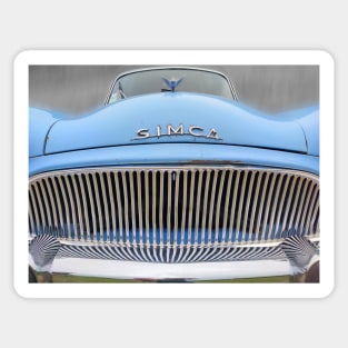 Simca Aronde, vintage French car. Sticker